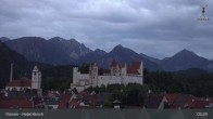 Archiv Foto Webcam Füssen: Blick auf das Hohe Schloss 04:00