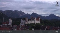 Archiv Foto Webcam Füssen: Blick auf das Hohe Schloss 20:00
