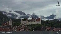Archiv Foto Webcam Füssen: Blick auf das Hohe Schloss 12:00