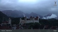 Archiv Foto Webcam Füssen: Blick auf das Hohe Schloss 04:00