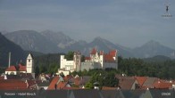 Archiv Foto Webcam Füssen: Blick auf das Hohe Schloss 08:00