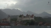 Archiv Foto Webcam Füssen: Blick auf das Hohe Schloss 14:00