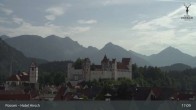 Archiv Foto Webcam Füssen: Blick auf das Hohe Schloss 16:00