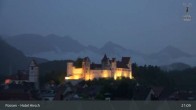Archiv Foto Webcam Füssen: Blick auf das Hohe Schloss 20:00