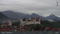 Archiv Foto Webcam Füssen: Blick auf das Hohe Schloss 07:00