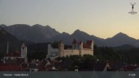Archived image Webcam High Palace in Füssen 00:00
