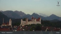 Archiv Foto Webcam Füssen: Blick auf das Hohe Schloss 04:00