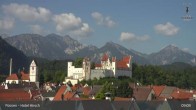 Archiv Foto Webcam Füssen: Blick auf das Hohe Schloss 08:00