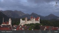 Archiv Foto Webcam Füssen: Blick auf das Hohe Schloss 04:00