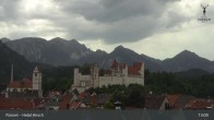Archiv Foto Webcam Füssen: Blick auf das Hohe Schloss 12:00