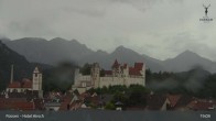 Archiv Foto Webcam Füssen: Blick auf das Hohe Schloss 18:00