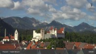 Archiv Foto Webcam Füssen: Blick auf das Hohe Schloss 08:00