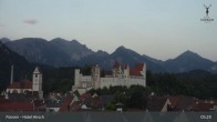 Archiv Foto Webcam Füssen: Blick auf das Hohe Schloss 04:00
