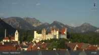Archiv Foto Webcam Füssen: Blick auf das Hohe Schloss 06:00