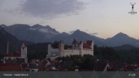 Archiv Foto Webcam Füssen: Blick auf das Hohe Schloss 02:00