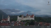 Archiv Foto Webcam Füssen: Blick auf das Hohe Schloss 04:00