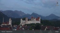 Archiv Foto Webcam Füssen: Blick auf das Hohe Schloss 04:00