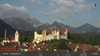 Archiv Foto Webcam Füssen: Blick auf das Hohe Schloss 06:00