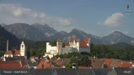Archiv Foto Webcam Füssen: Blick auf das Hohe Schloss 08:00
