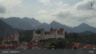 Archiv Foto Webcam Füssen: Blick auf das Hohe Schloss 14:00
