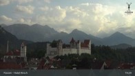 Archiv Foto Webcam Füssen: Blick auf das Hohe Schloss 18:00