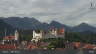 Archiv Foto Webcam Füssen: Blick auf das Hohe Schloss 11:00