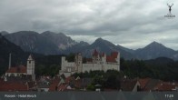 Archiv Foto Webcam Füssen: Blick auf das Hohe Schloss 16:00