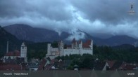 Archiv Foto Webcam Füssen: Blick auf das Hohe Schloss 04:00