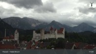 Archiv Foto Webcam Füssen: Blick auf das Hohe Schloss 16:00