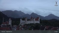 Archiv Foto Webcam Füssen: Blick auf das Hohe Schloss 02:00