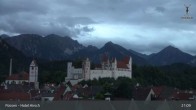 Archiv Foto Webcam Füssen: Blick auf das Hohe Schloss 02:00
