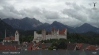 Archiv Foto Webcam Füssen: Blick auf das Hohe Schloss 12:00