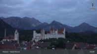 Archiv Foto Webcam Füssen: Blick auf das Hohe Schloss 04:00