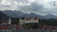 Archiv Foto Webcam Füssen: Blick auf das Hohe Schloss 12:00