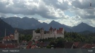 Archiv Foto Webcam Füssen: Blick auf das Hohe Schloss 14:00