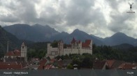 Archiv Foto Webcam Füssen: Blick auf das Hohe Schloss 14:00
