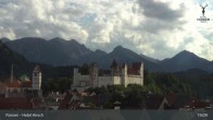 Archiv Foto Webcam Füssen: Blick auf das Hohe Schloss 18:00