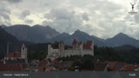 Archiv Foto Webcam Füssen: Blick auf das Hohe Schloss 14:00