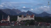 Archiv Foto Webcam Füssen: Blick auf das Hohe Schloss 04:00