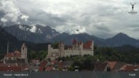 Archiv Foto Webcam Füssen: Blick auf das Hohe Schloss 14:00