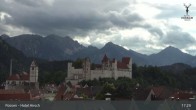 Archiv Foto Webcam Füssen: Blick auf das Hohe Schloss 16:00