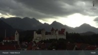 Archiv Foto Webcam Füssen: Blick auf das Hohe Schloss 18:00