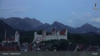 Archiv Foto Webcam Füssen: Blick auf das Hohe Schloss 04:00