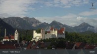 Archiv Foto Webcam Füssen: Blick auf das Hohe Schloss 08:00