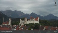 Archiv Foto Webcam Füssen: Blick auf das Hohe Schloss 18:00