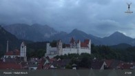 Archiv Foto Webcam Füssen: Blick auf das Hohe Schloss 20:00