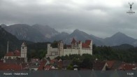 Archiv Foto Webcam Füssen: Blick auf das Hohe Schloss 12:00