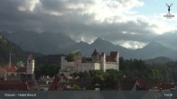 Archiv Foto Webcam Füssen: Blick auf das Hohe Schloss 18:00