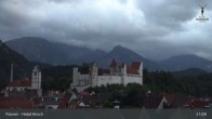 Archiv Foto Webcam Füssen: Blick auf das Hohe Schloss 20:00