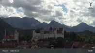Archiv Foto Webcam Füssen: Blick auf das Hohe Schloss 14:00